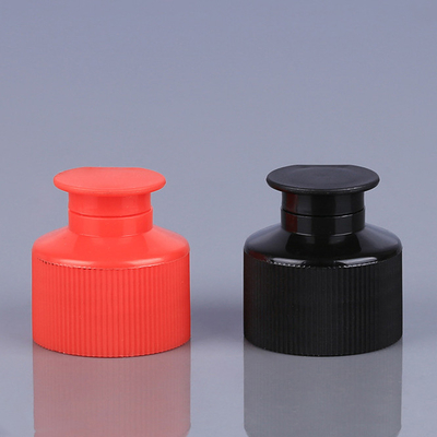 negro rojo 28m m plástico de 24m m Flip Top Caps For Bottles