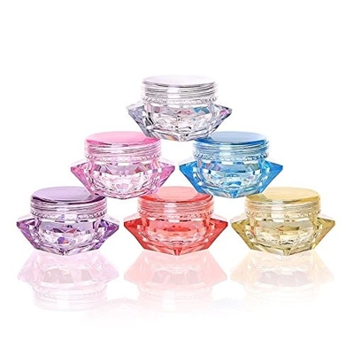 pequeños tarros poner crema cosméticos plásticos 5ml con portátil recargable de las tapas