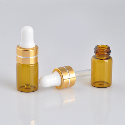 el aceite esencial 3ml embotella las botellas del dropper de ojo de cristal de Brown