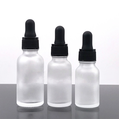 Botellas de aceite esencial de cristal heladas capacidad multi del dropper 5ml 10ml