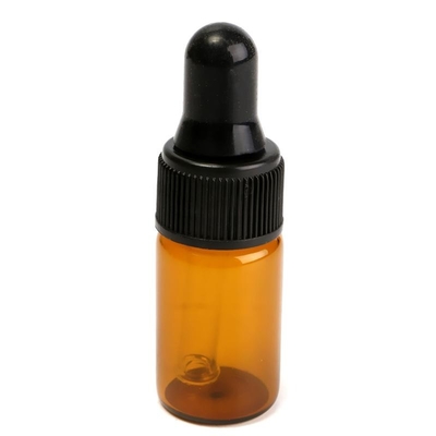el aceite esencial 5ml embotella las pequeñas botellas de cristal del dropper de Brown