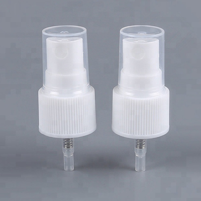 bomba cosmética acanalada blanca de la botella del rociador fino de la niebla de 24m m