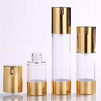 Plástico COMO botellas privadas de aire de la bomba de 50ml 30ml 15ml para los cosméticos