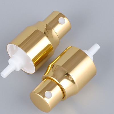 Pequeño rociador fino de la niebla del casquillo 20/410 de aluminio del oro con el tubo