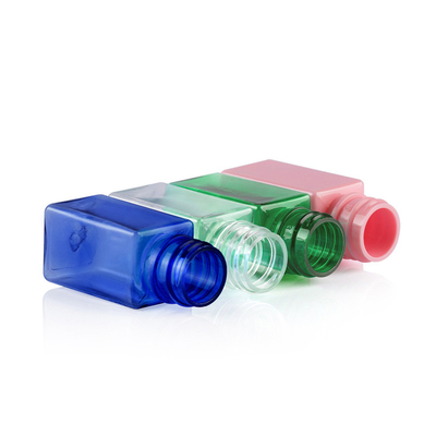 Botellas plásticas vacías de la loción 10ML con rosa azul transparente del verde de la bomba