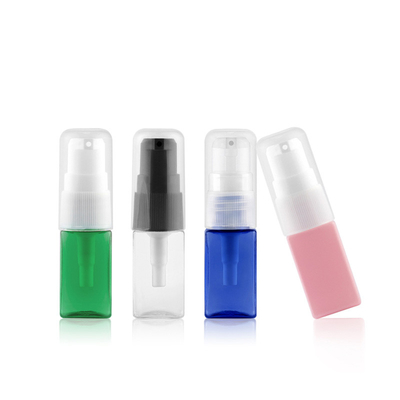 Botellas plásticas vacías de la loción 10ML con rosa azul transparente del verde de la bomba