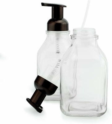 La bomba de la loción del ANIMAL DOMÉSTICO 500ml del negro de LinDeer embotella transparente