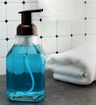 La bomba de la loción del ANIMAL DOMÉSTICO 500ml del negro de LinDeer embotella transparente
