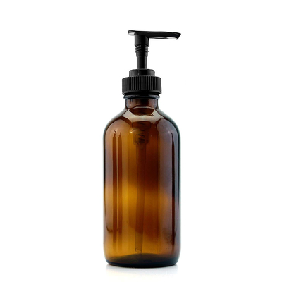 Botella plástica de la loción de Brown 500ml del ANIMAL DOMÉSTICO con la bomba negra de 28M M