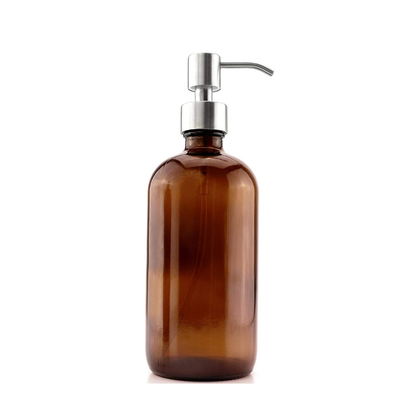 Botellas de la loción del vidrio de 500ML Brown con el dispensador de la bomba de 28m m