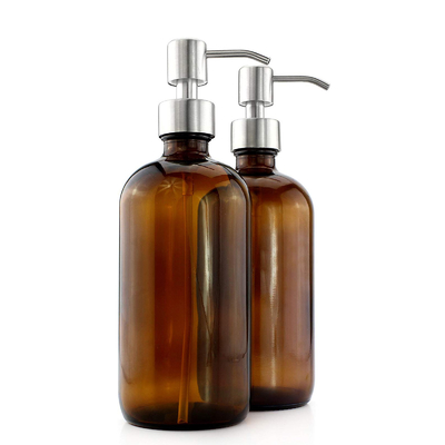 Botellas de la loción del vidrio de 500ML Brown con el dispensador de la bomba de 28m m