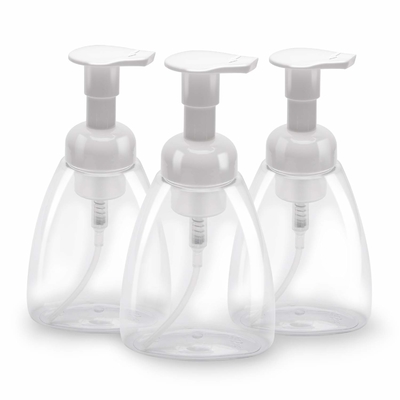 Botellas plásticas vacías transparentes de la loción 500ml con la bomba 28m m