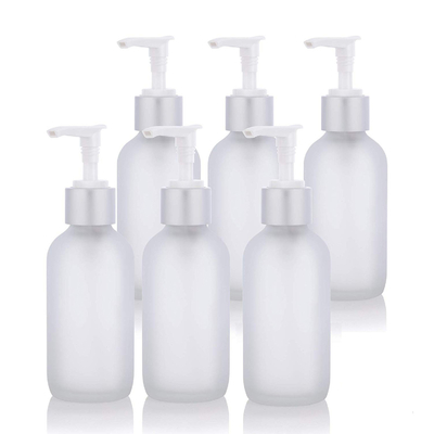 ODM blanco de la botella de la loción de la bomba del vidrio esmerilado 100ml de LinDeer
