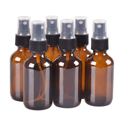 tarros cosméticos de la botella del espray de 50ml Brown con la bomba de 24M M para el líquido