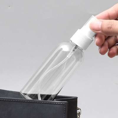 Tarros cosméticos plásticos 100ml del ANIMAL DOMÉSTICO transparente con la bomba de 24m m